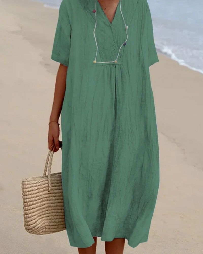 MYKA - STRAND LINNEN JURK