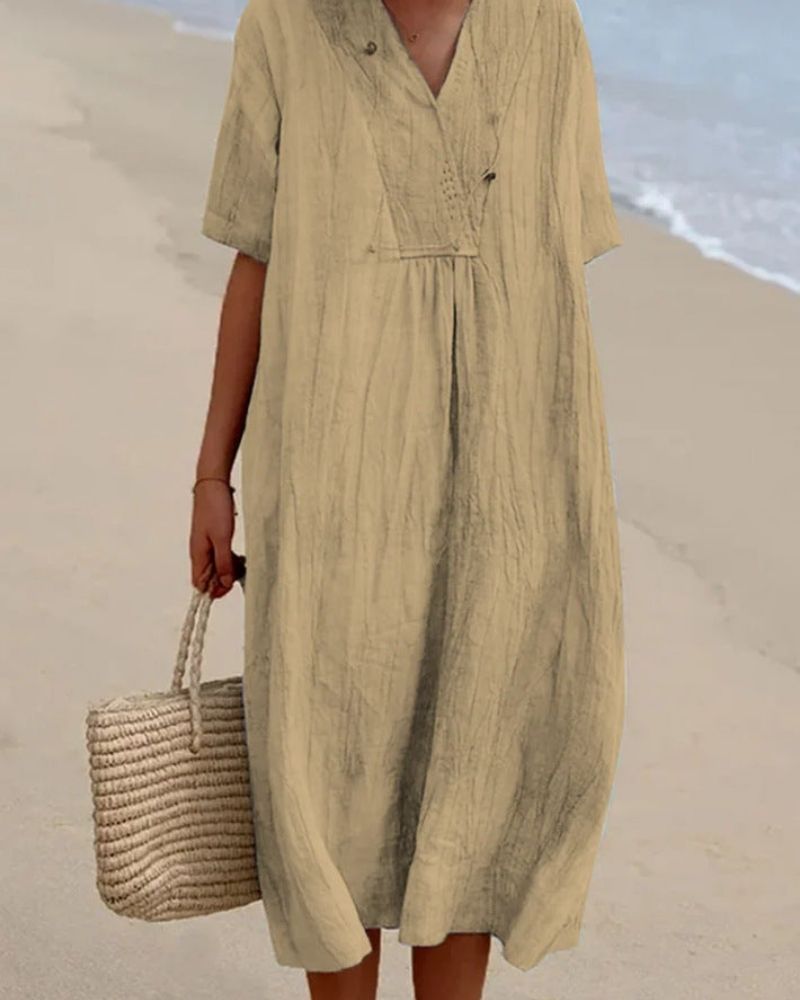 MYKA - STRAND LINNEN JURK