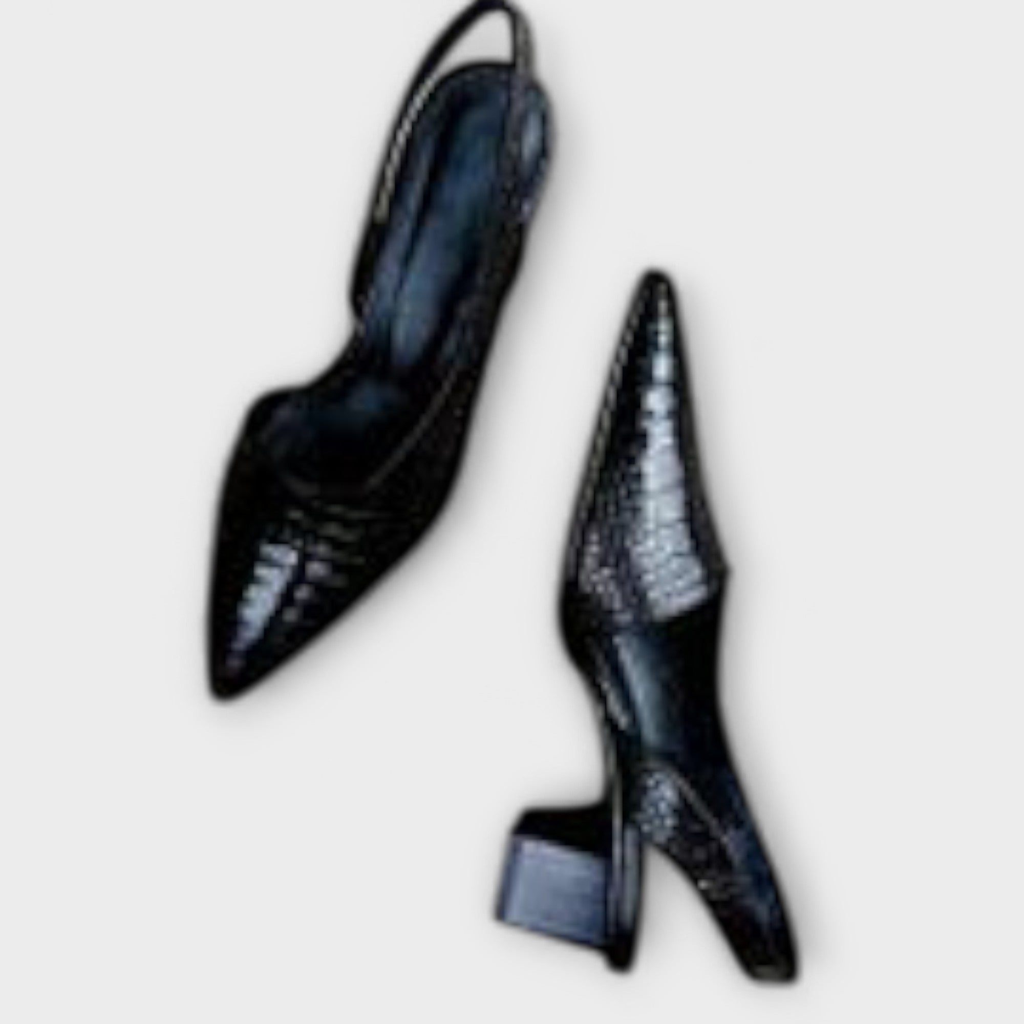 Bethany - Onregelmatige Slingbacks Met Chunky Hakken