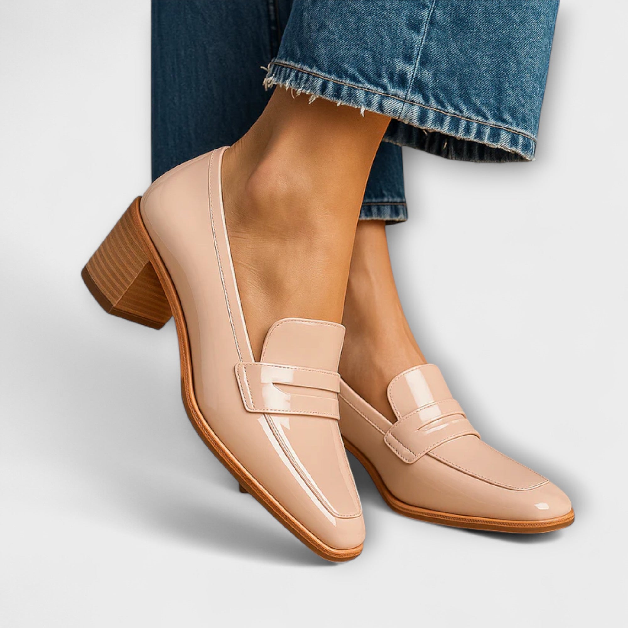 Elaine - Glänsande Loafers