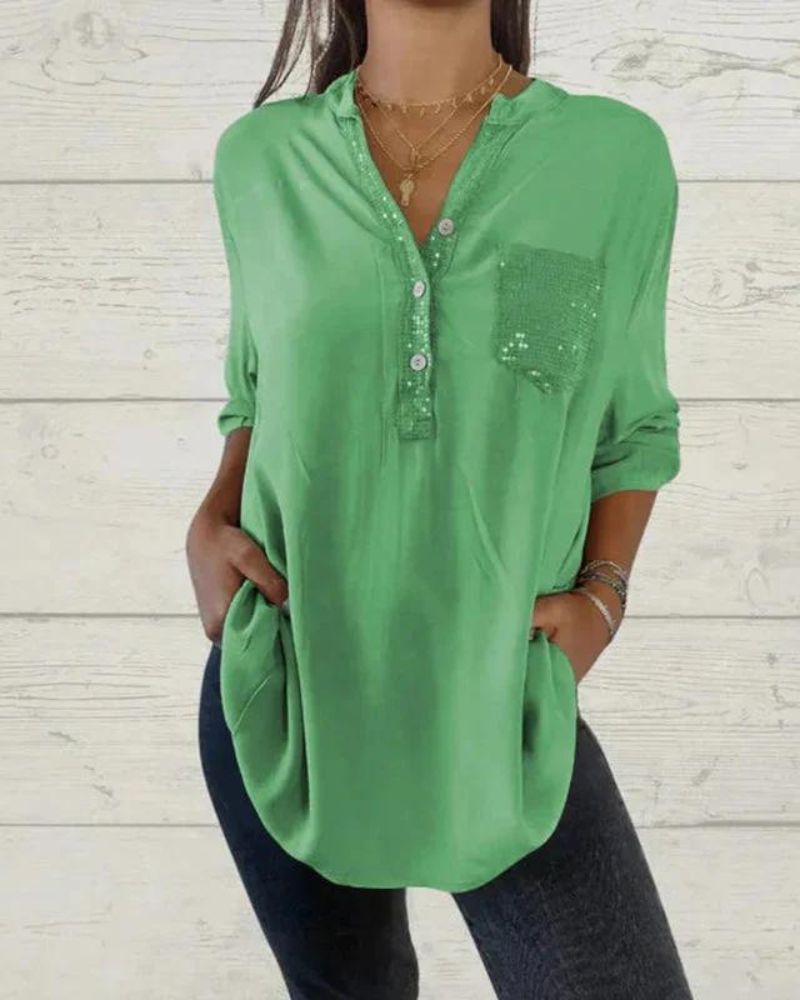 ELINE - V-hals chique shirt