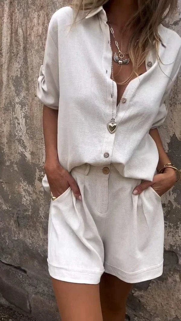 Rivia™ Set – Luchtige blouse en korte broek