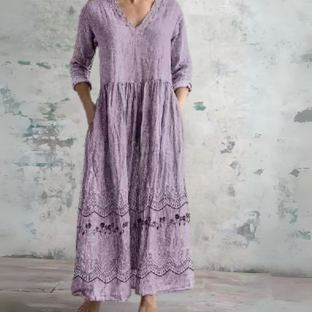 Claudine – Jurk met kleurrijk patroon