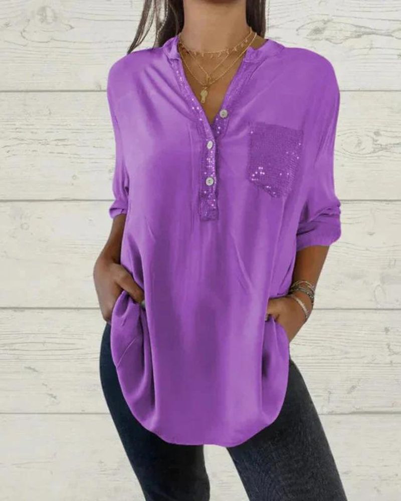 ELINE - V-hals chique shirt