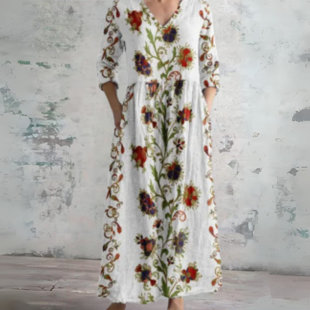 Claudine – Jurk met kleurrijk patroon