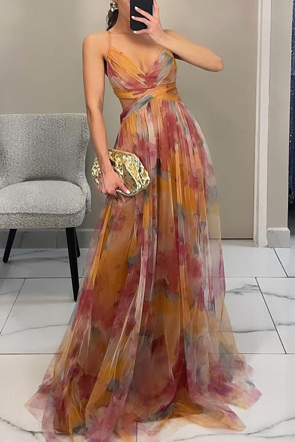 Arabel - Prachtige maxi jurk met bloemenprint