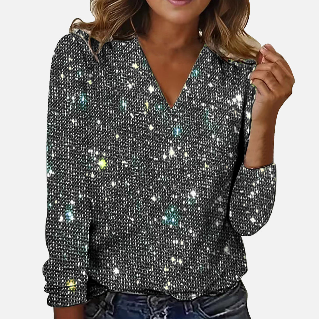 Jenny – Glitter Blouse V-hals