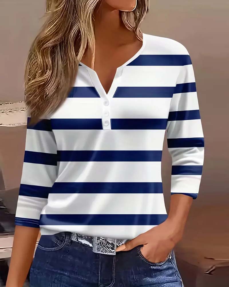 ANNALENA I ELEGANTE GESTREEPTE BLOUSE