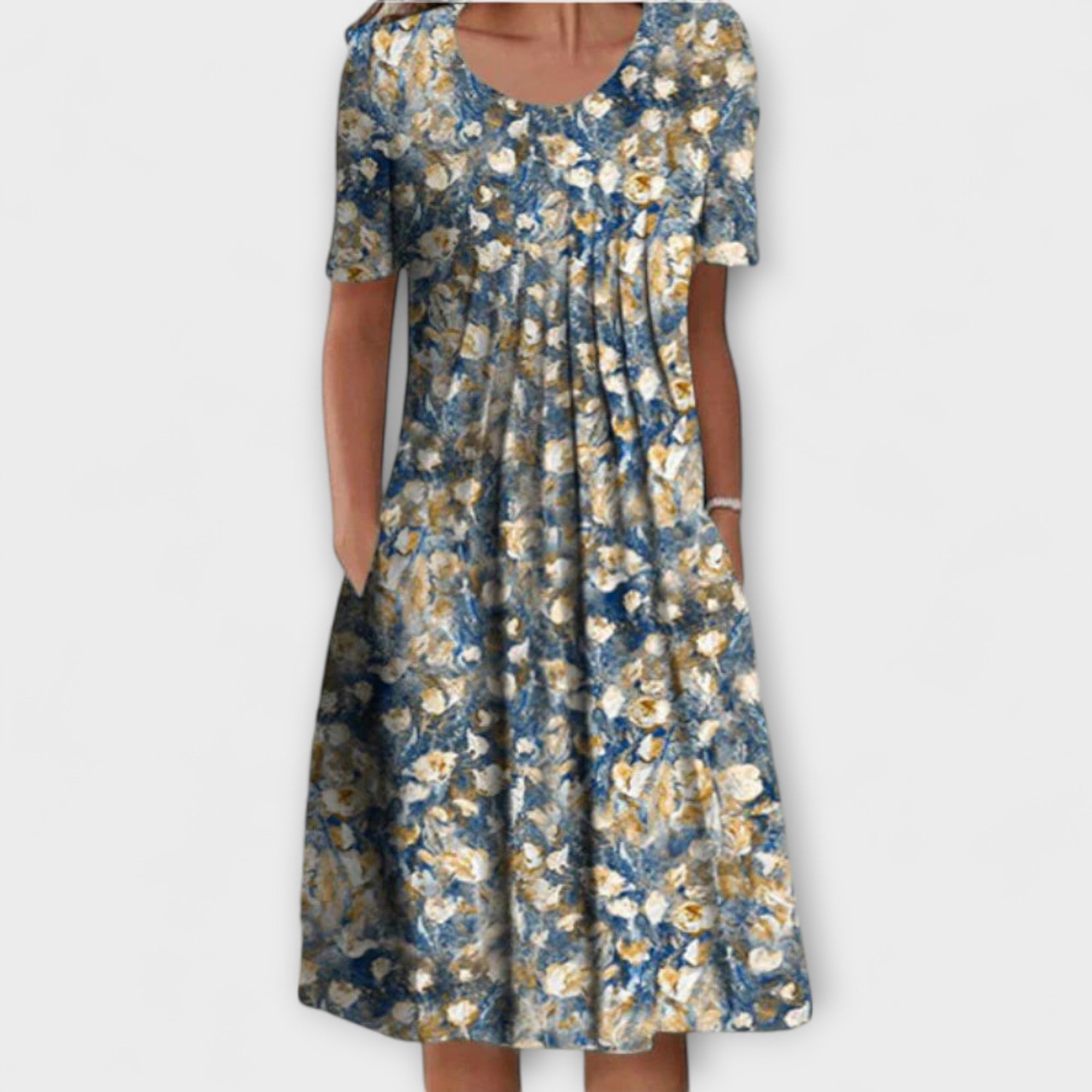 Emelie – Chic Laagjurk met Buikcontrole