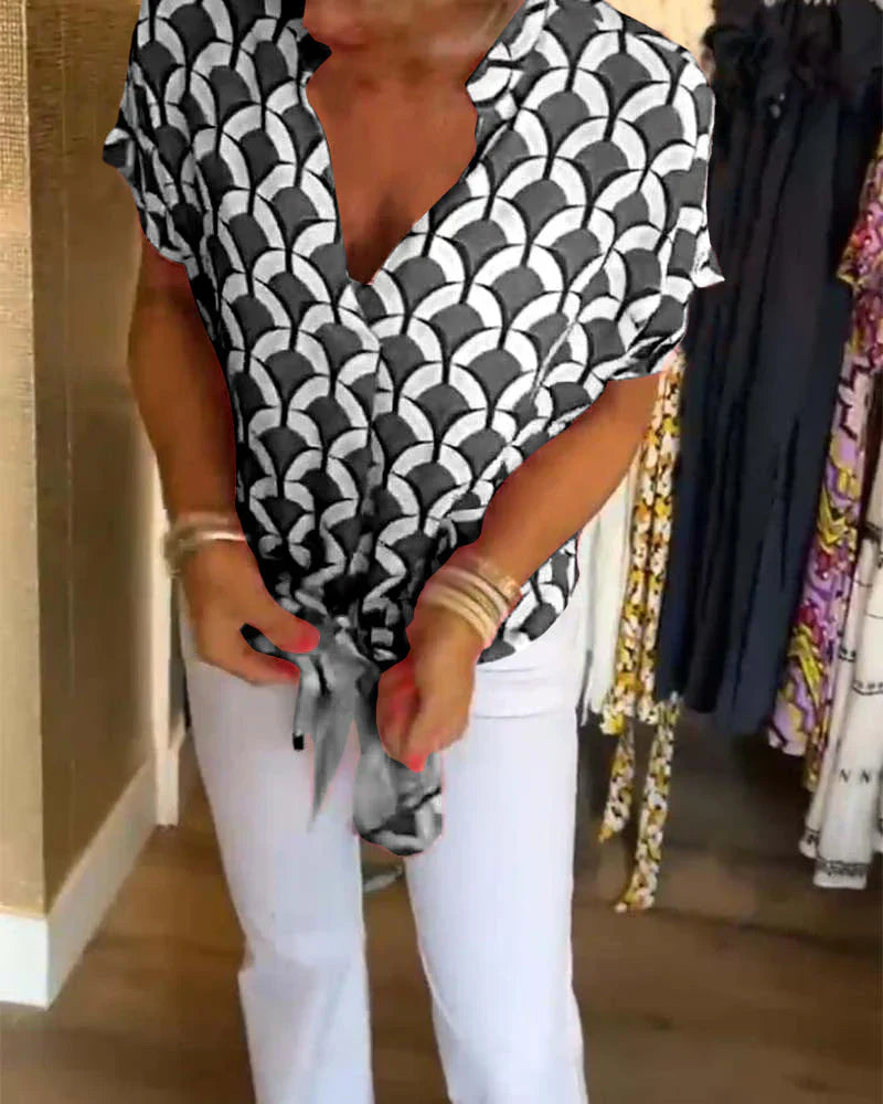 SOLVEIG I STIJLVOL GEPRINTE BLOUSE