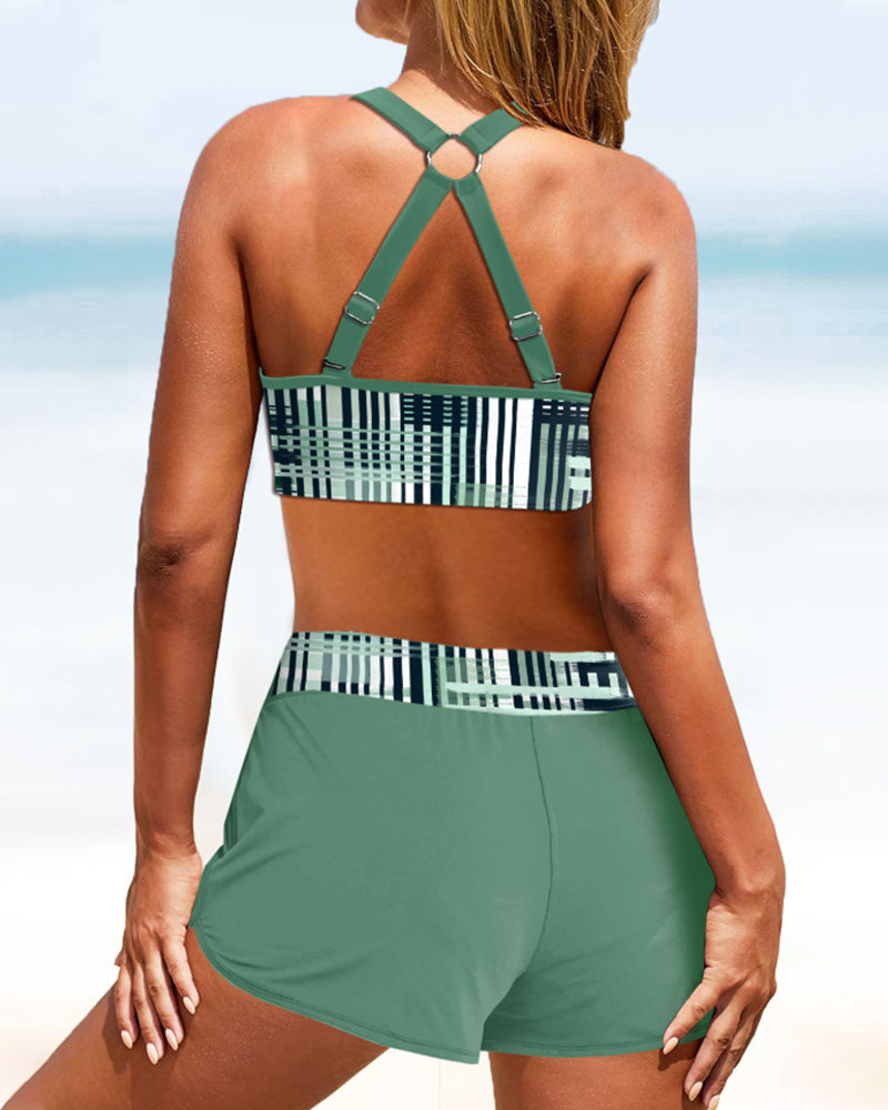 Janette - Hoge taille ribbed bikini