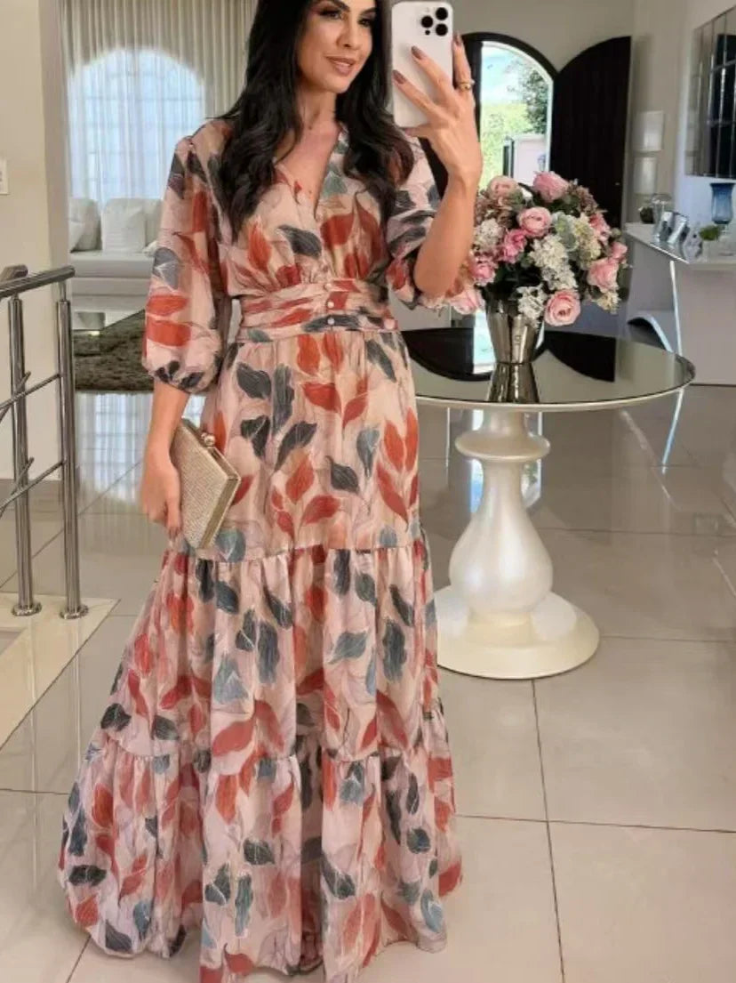 CLAUDIA | Bloemenjurk met Comfortabele Pasvorm
