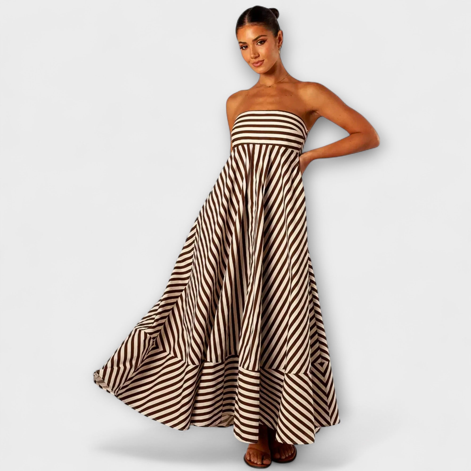 Nocturnal Charm Rüsch Maxi Jurk