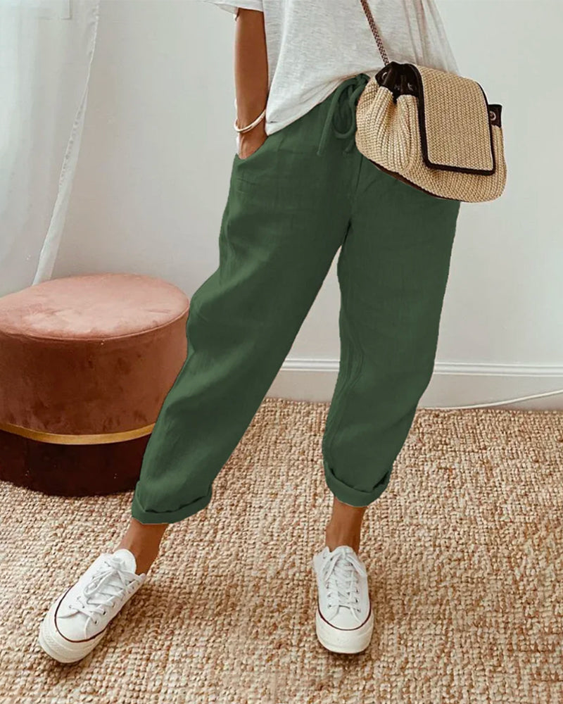 Lucy - Stijlvolle Lichtgewicht Linnen Broek