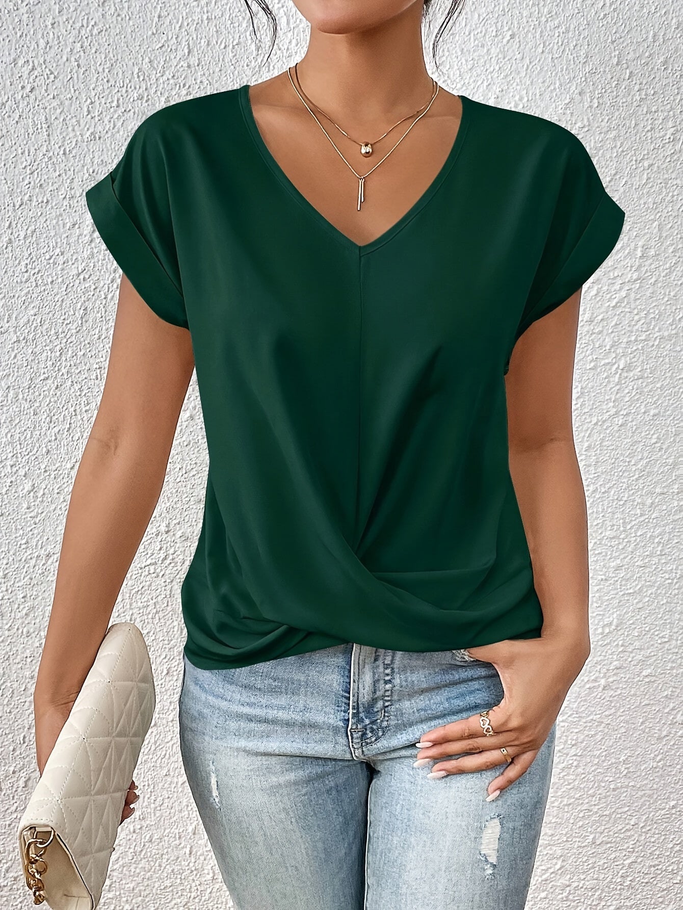 SANNE I V-HALS T-SHIRT