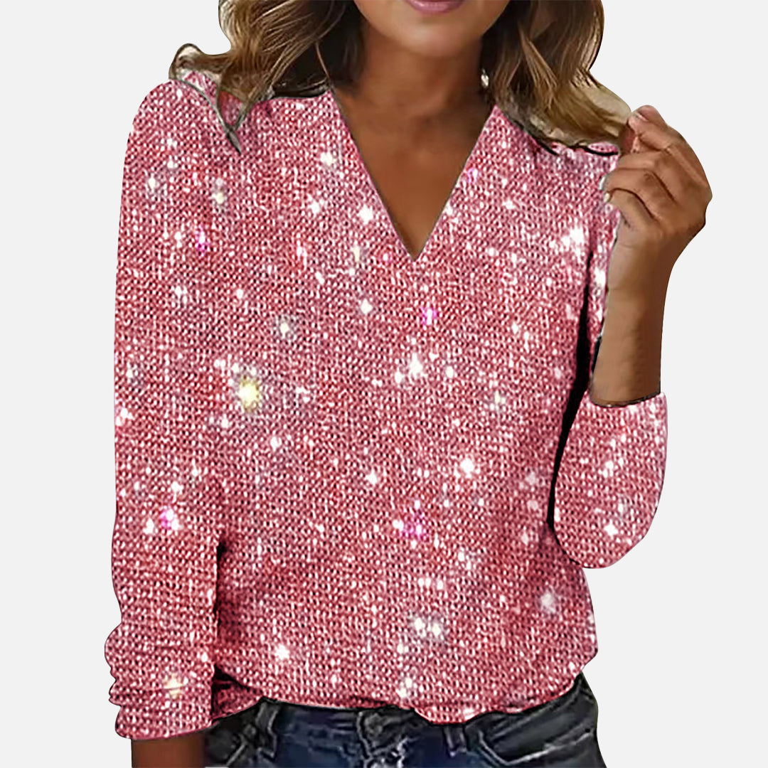 Jenny – Glitter Blouse V-hals