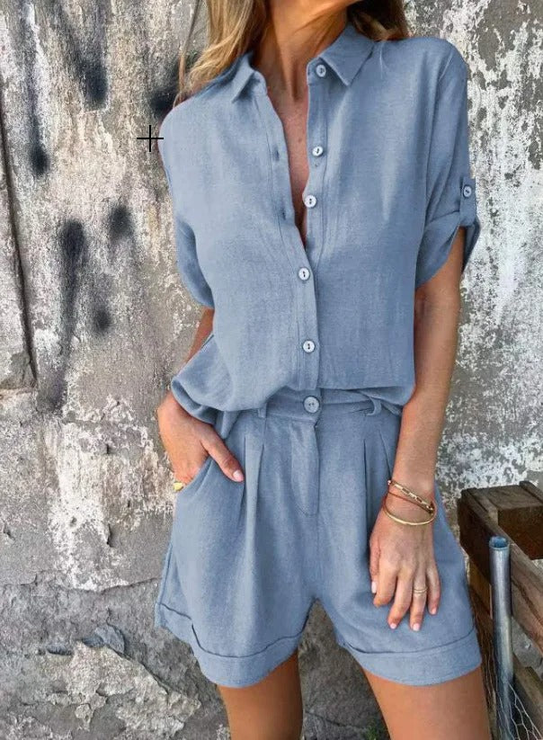 LENI - CASUAL SHIRT & SHORTS SET