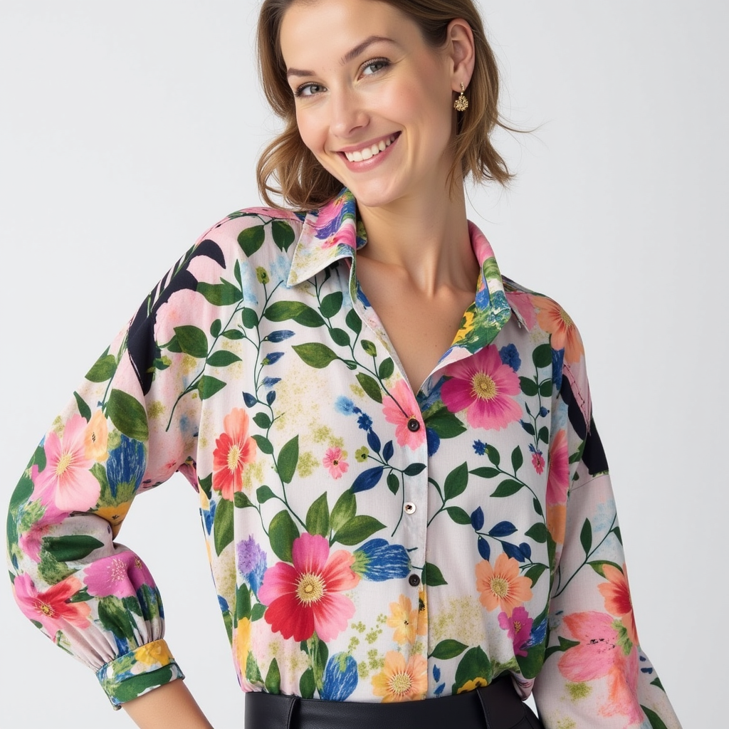 SERAPHINA I RETRO-BLOEMENBLUSE