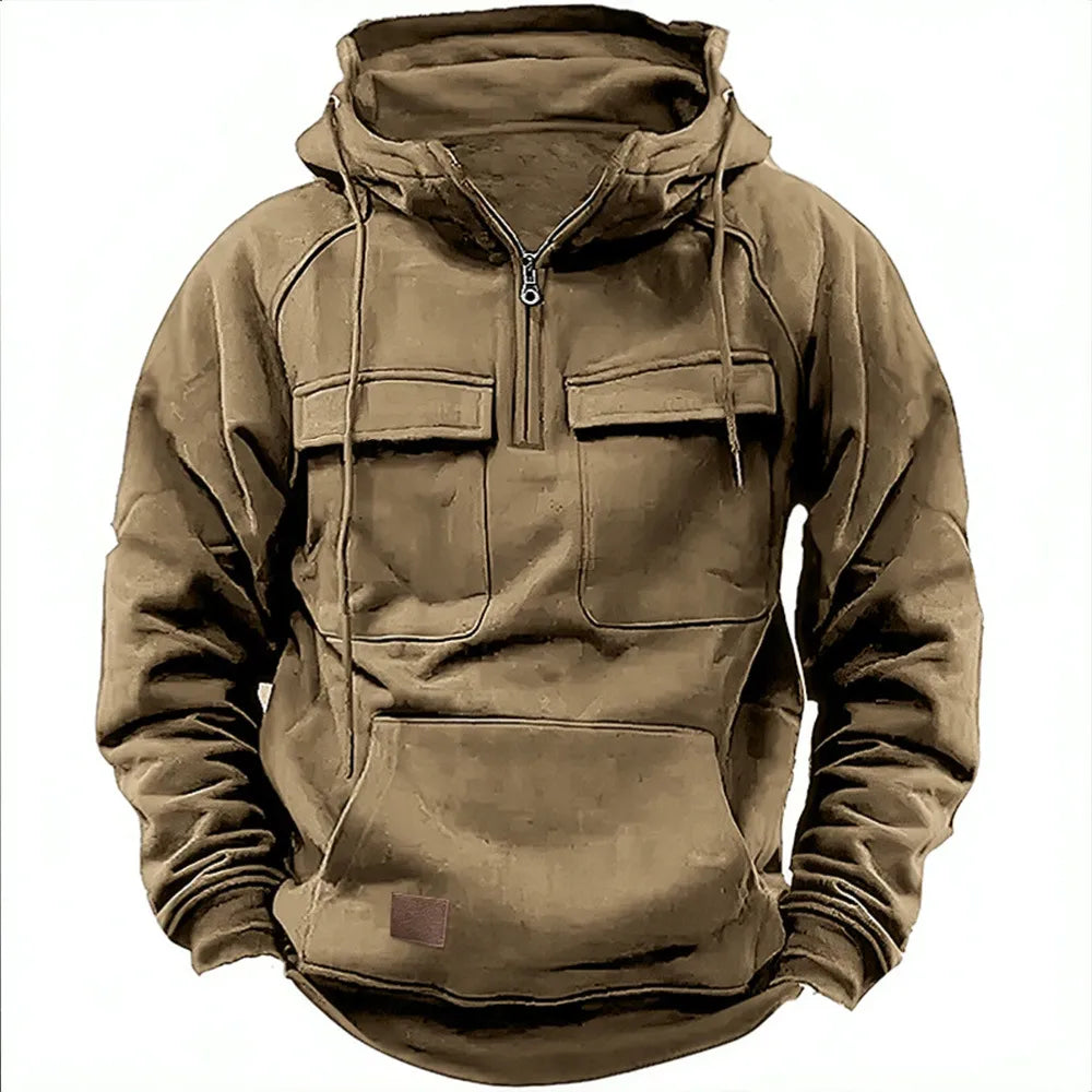 Adam – Hoodie met rits en borstzakken