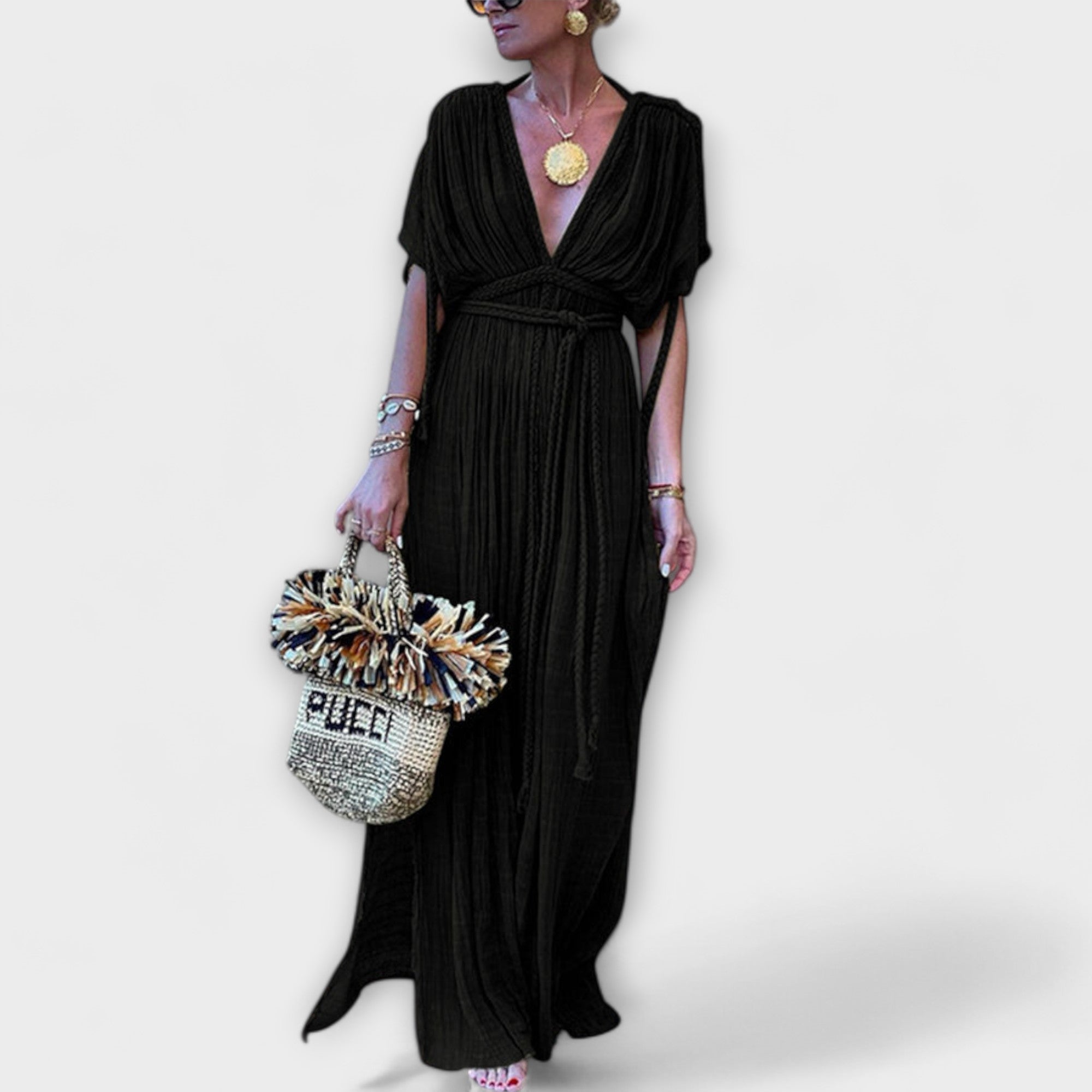 Kimono-Maxikleed in Griekse stijl