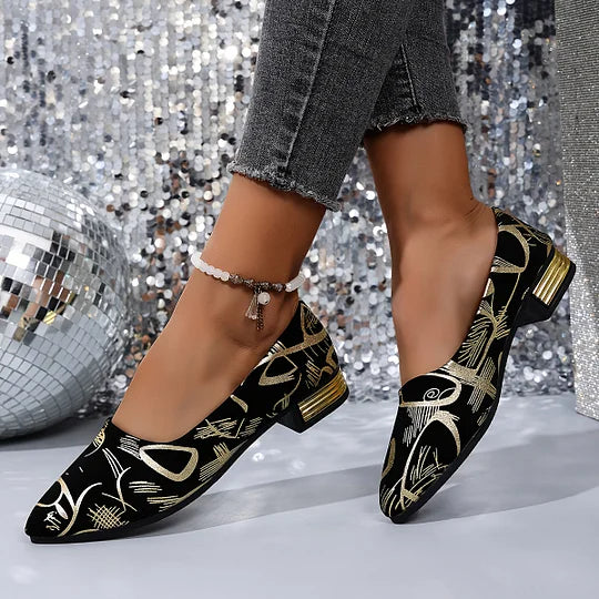 Ava – Loafers met gouden accenten