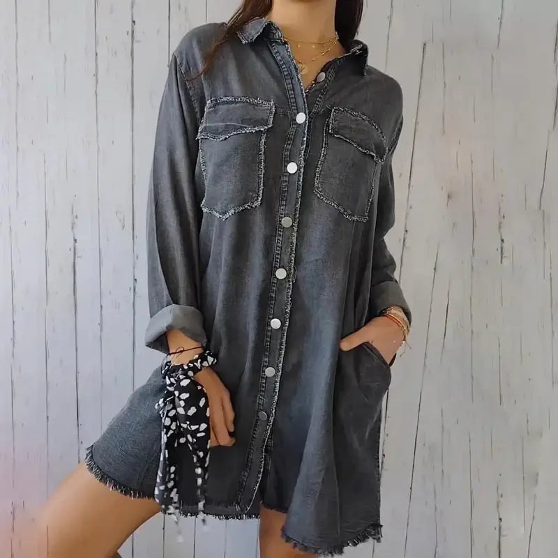 Mila – Casual Denim Overhemdjas
