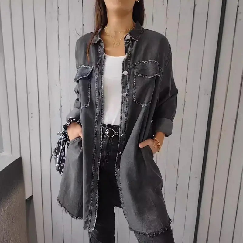 Mila – Casual Denim Overhemdjas