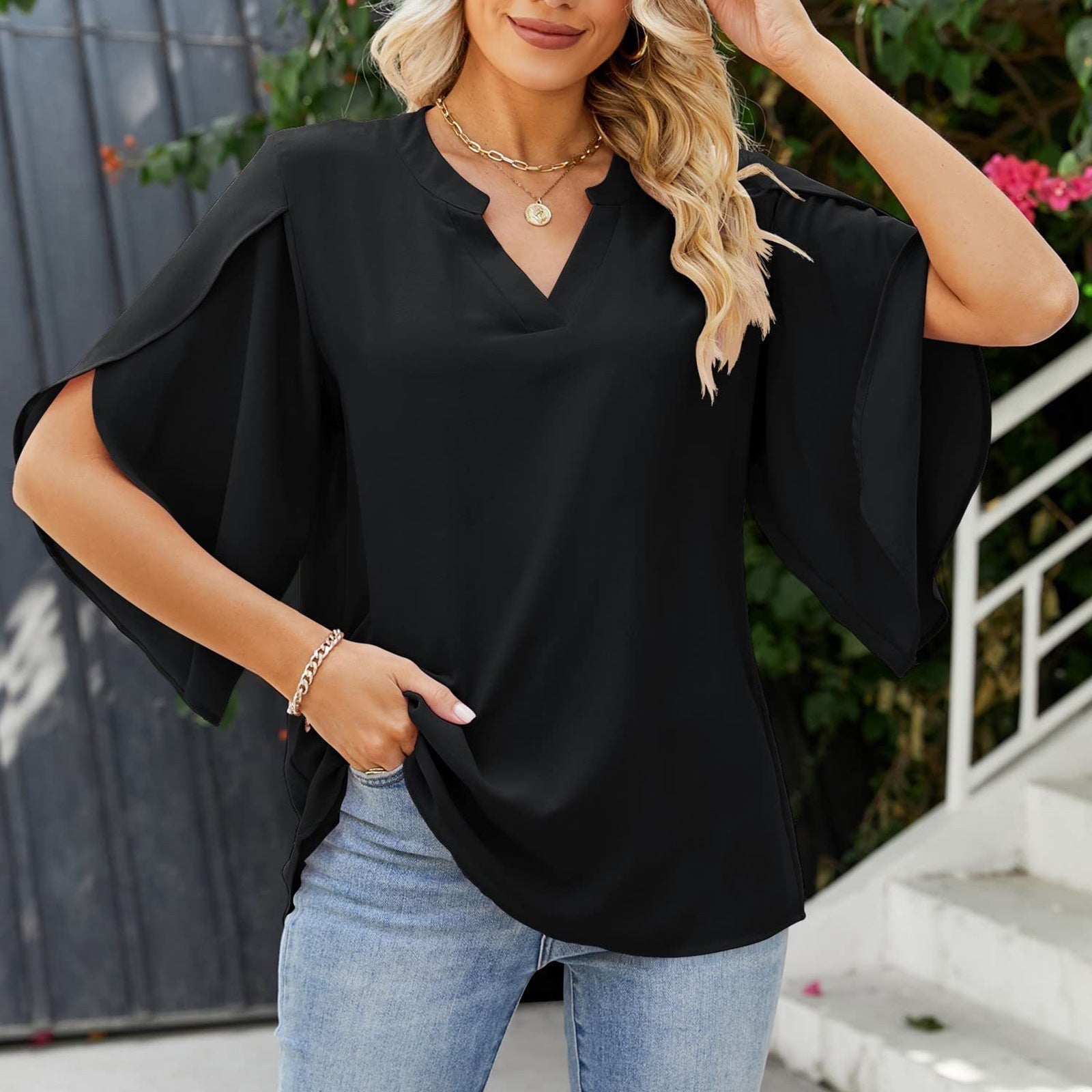 Leni™ | Elegante V-Hals Top