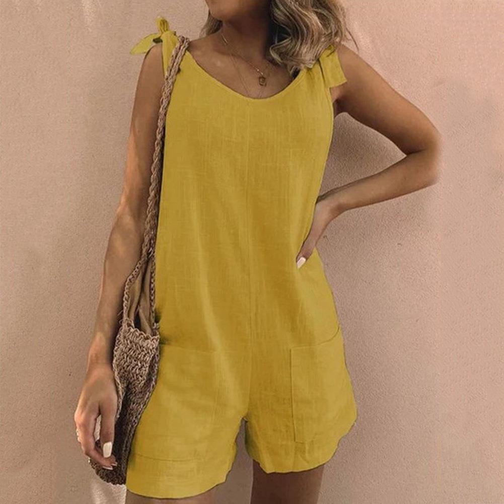 Lina™ - Jumpsuit met strikbandjes en zakken