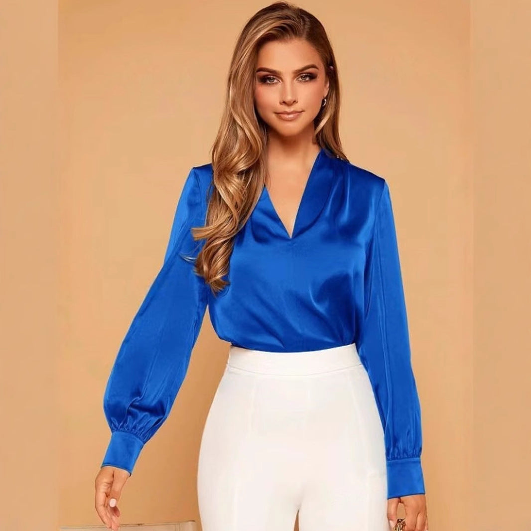 EMILIE I LOSSE SATIJN BLOUSE