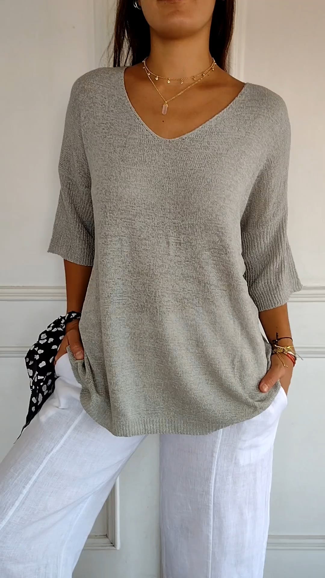 Lente Top met V-hals