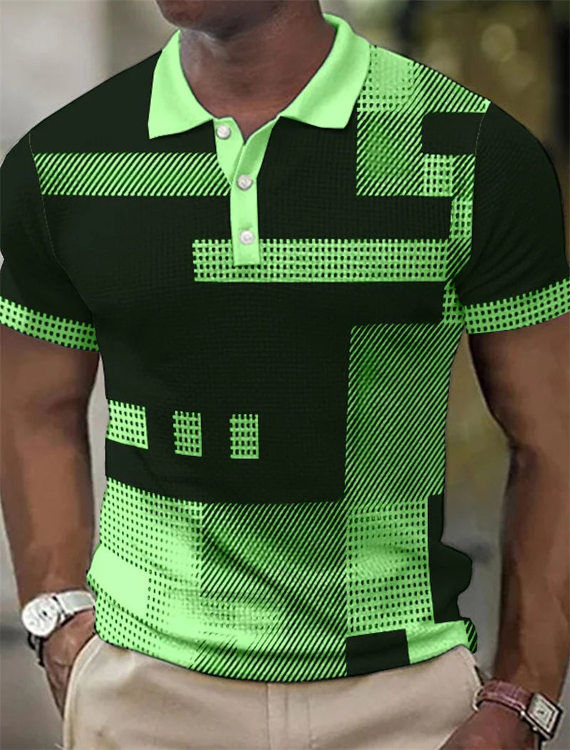 Delbert – Grafische heren polo