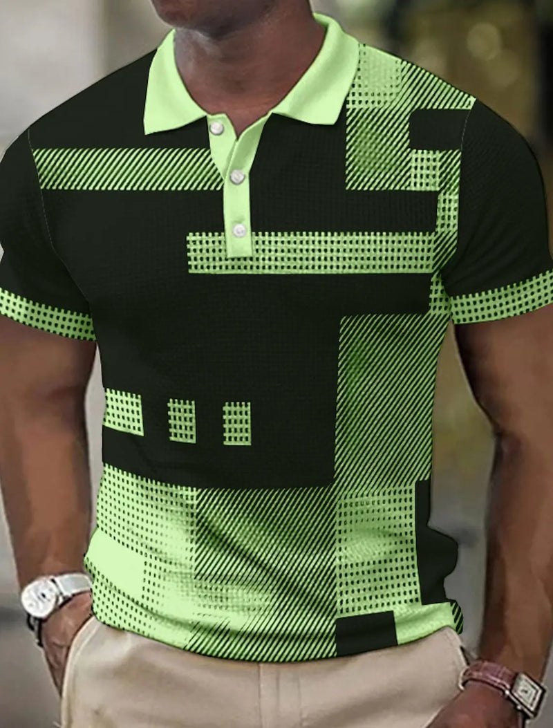 Delbert – Grafische heren polo