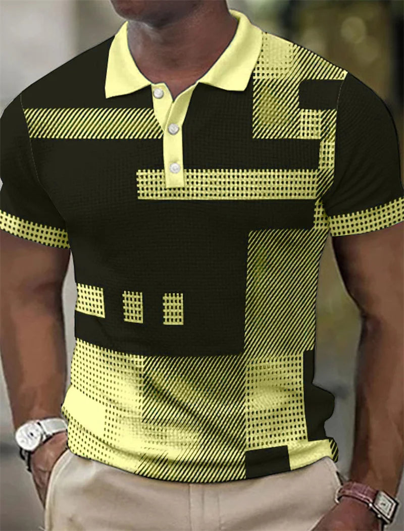 Delbert – Grafische heren polo