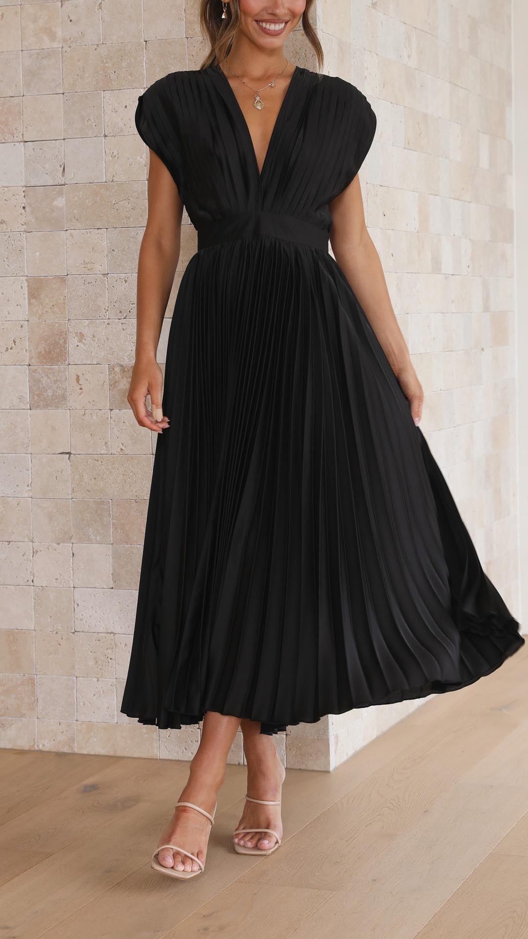 Maria - Elegante geplooide jurk