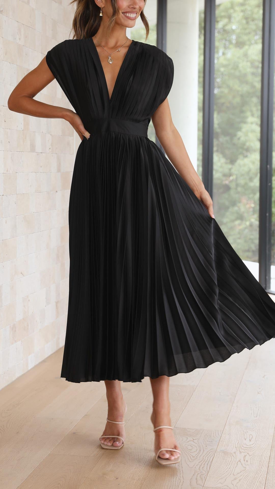 Maria - Elegante geplooide jurk