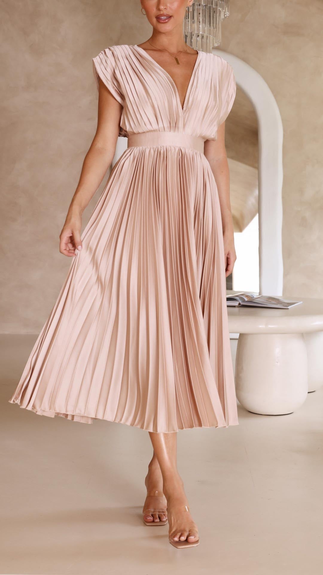 Maria - Elegante geplooide jurk