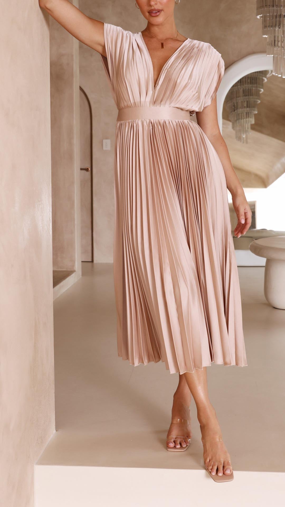Maria - Elegante geplooide jurk