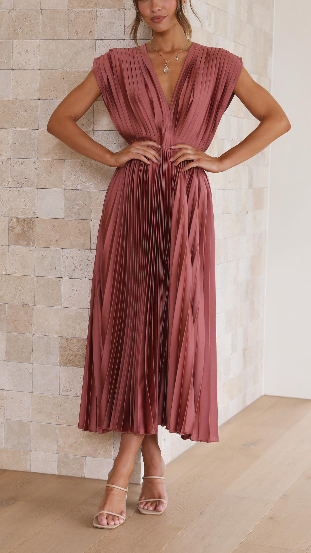 Maria - Elegante geplooide jurk