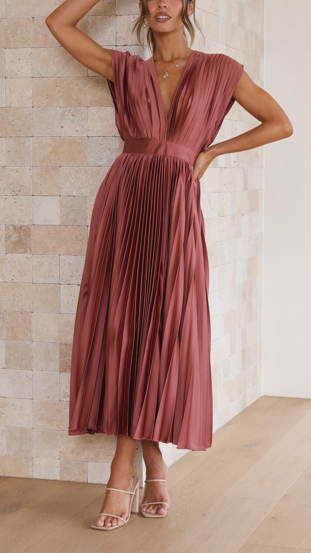 Maria - Elegante geplooide jurk