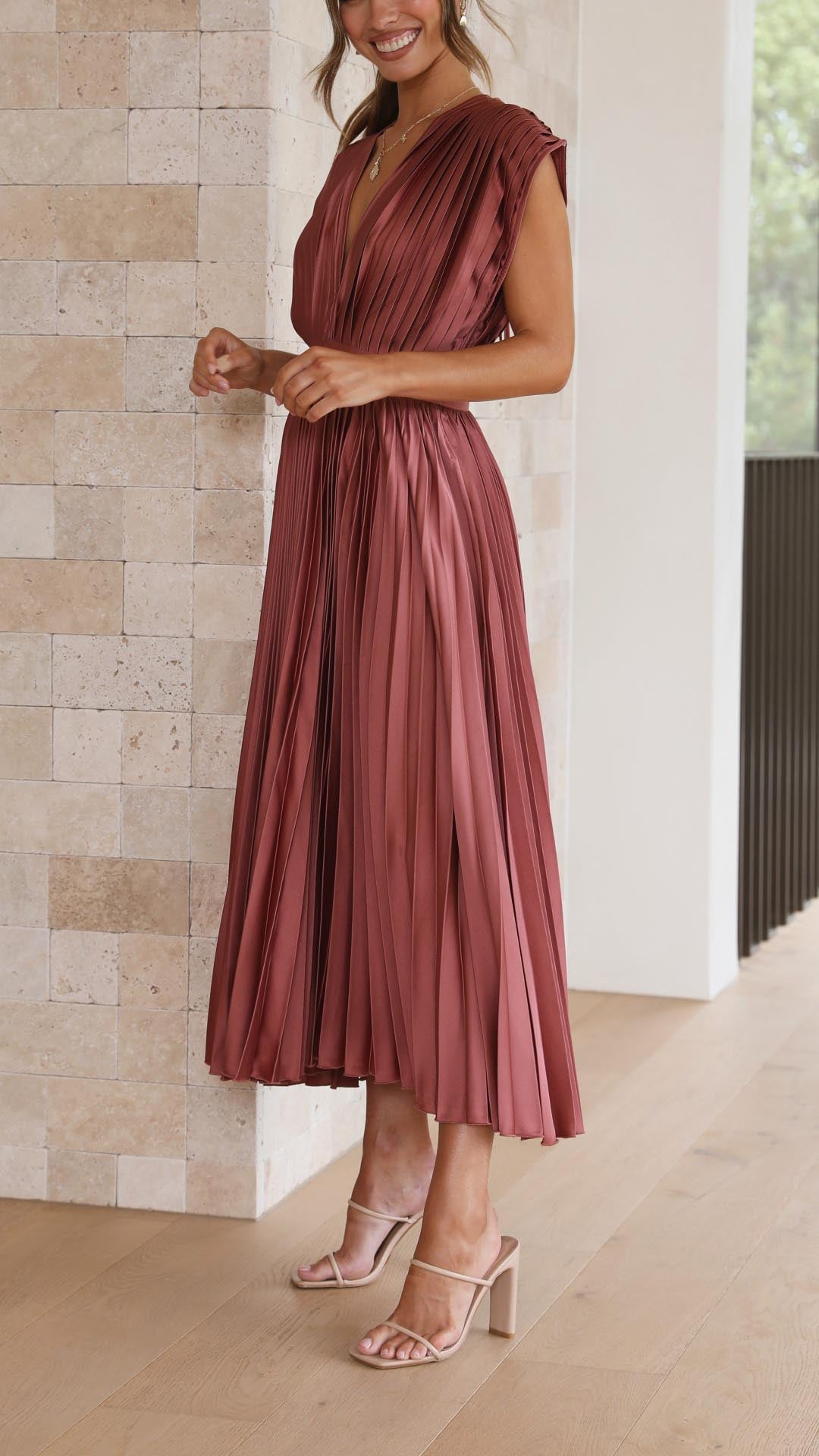 Maria - Elegante geplooide jurk