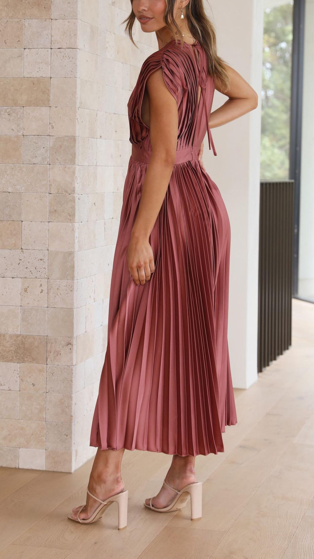 Maria - Elegante geplooide jurk