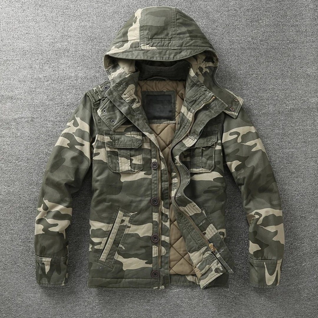Mark – Camo jas met capuchon
