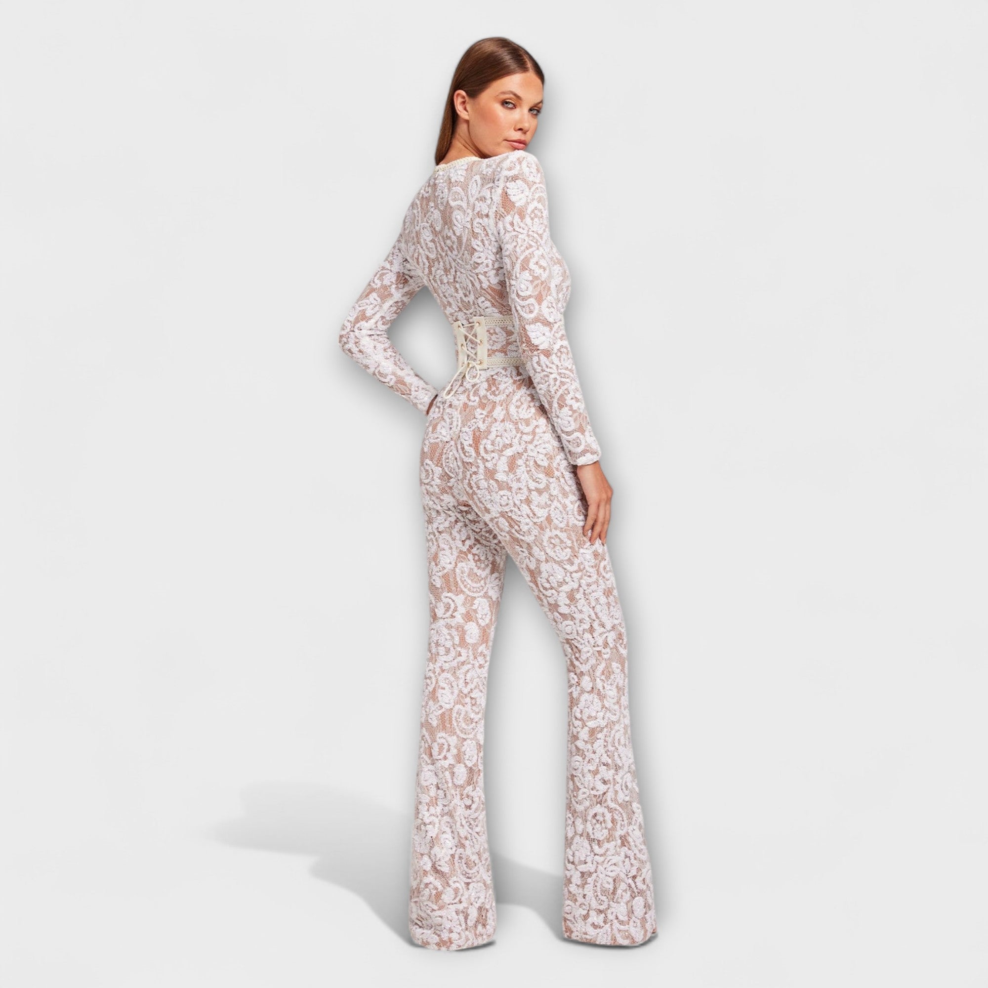 Theresia - Spitzen-Jumpsuit met Korset