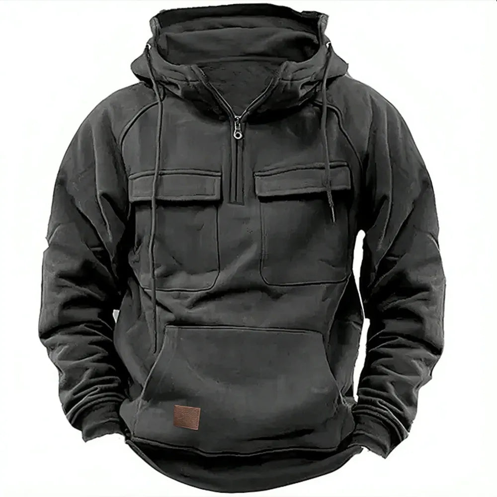 Adam – Hoodie met rits en borstzakken