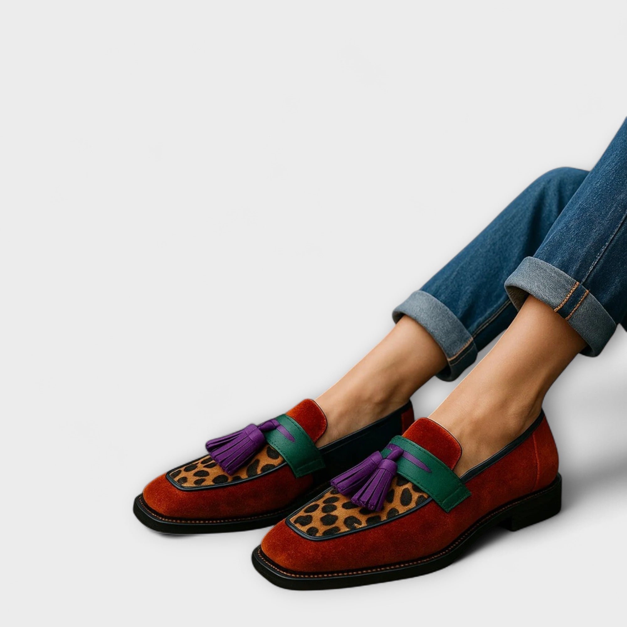 Ione – Flerfärgade loafers