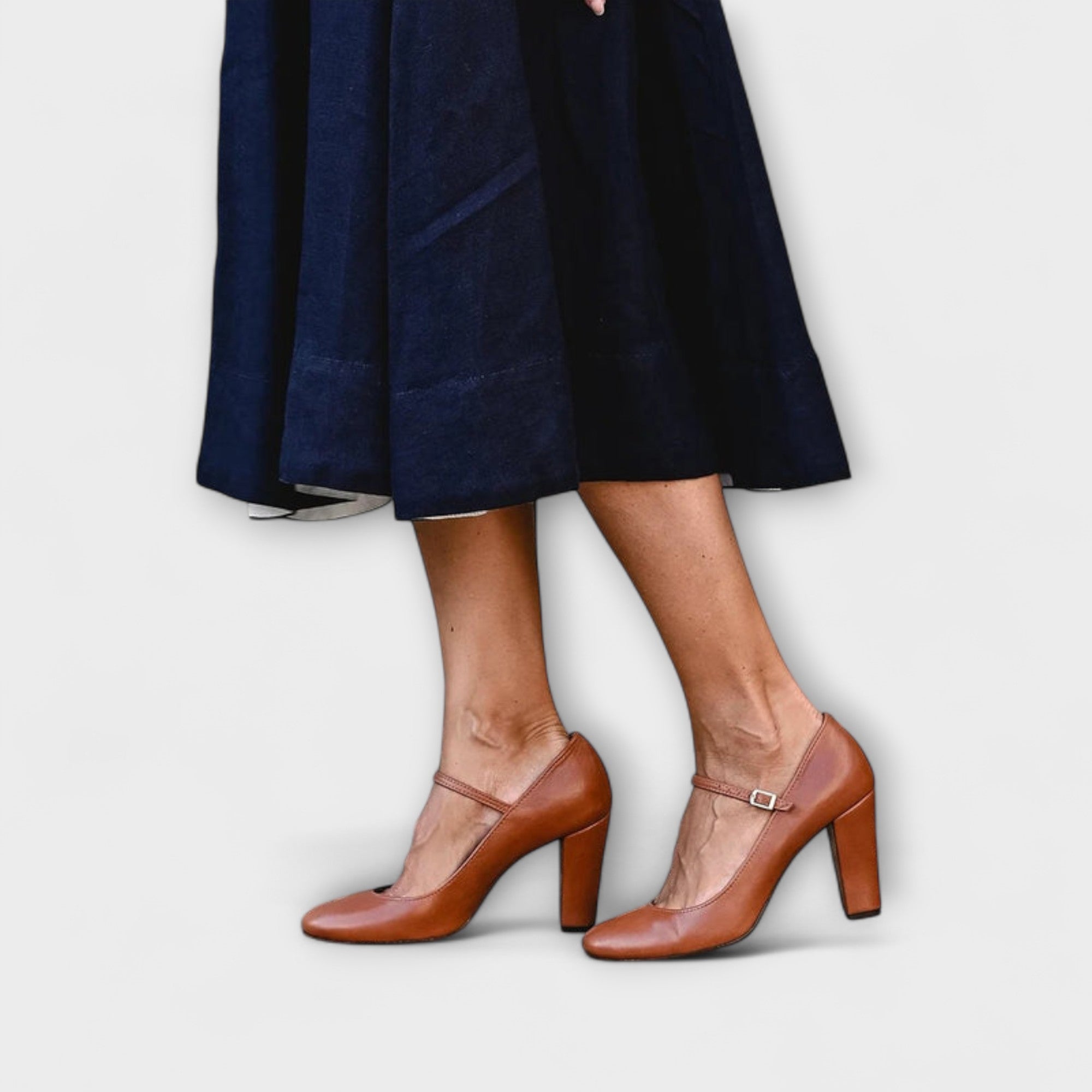 Melissa - Bruine chunky lage hakken