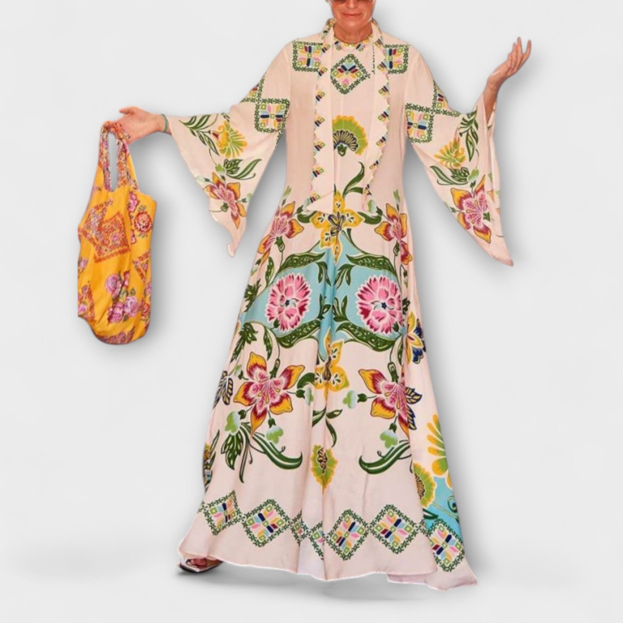 Lisa - Elegante Maxikleid met bloemendruk en vloeiende ontwerp