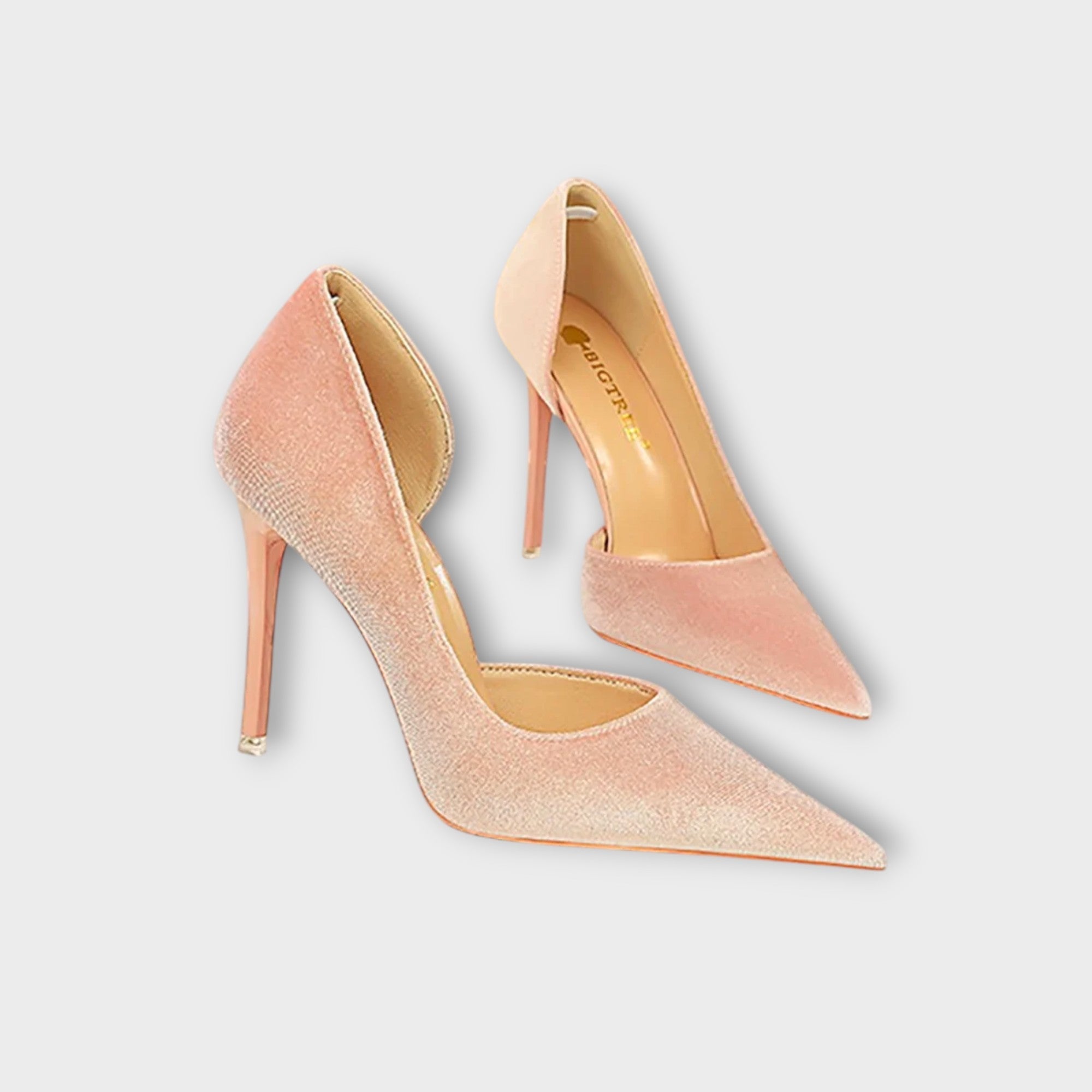 Bella - Groene Fluwelen Stiletto-hakken