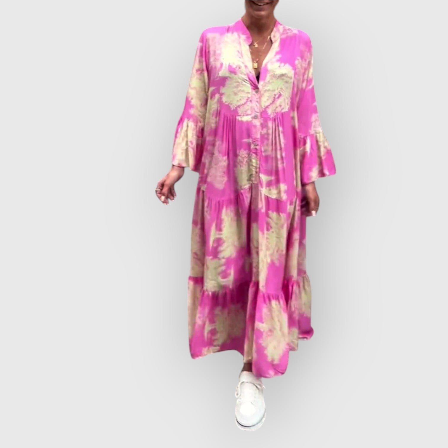 Ella™ – Elegante Jurk met Fijn Motief